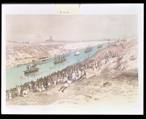 La Procesión de Inauguración del Canal de Suez en El-Guisr en 1865, de 